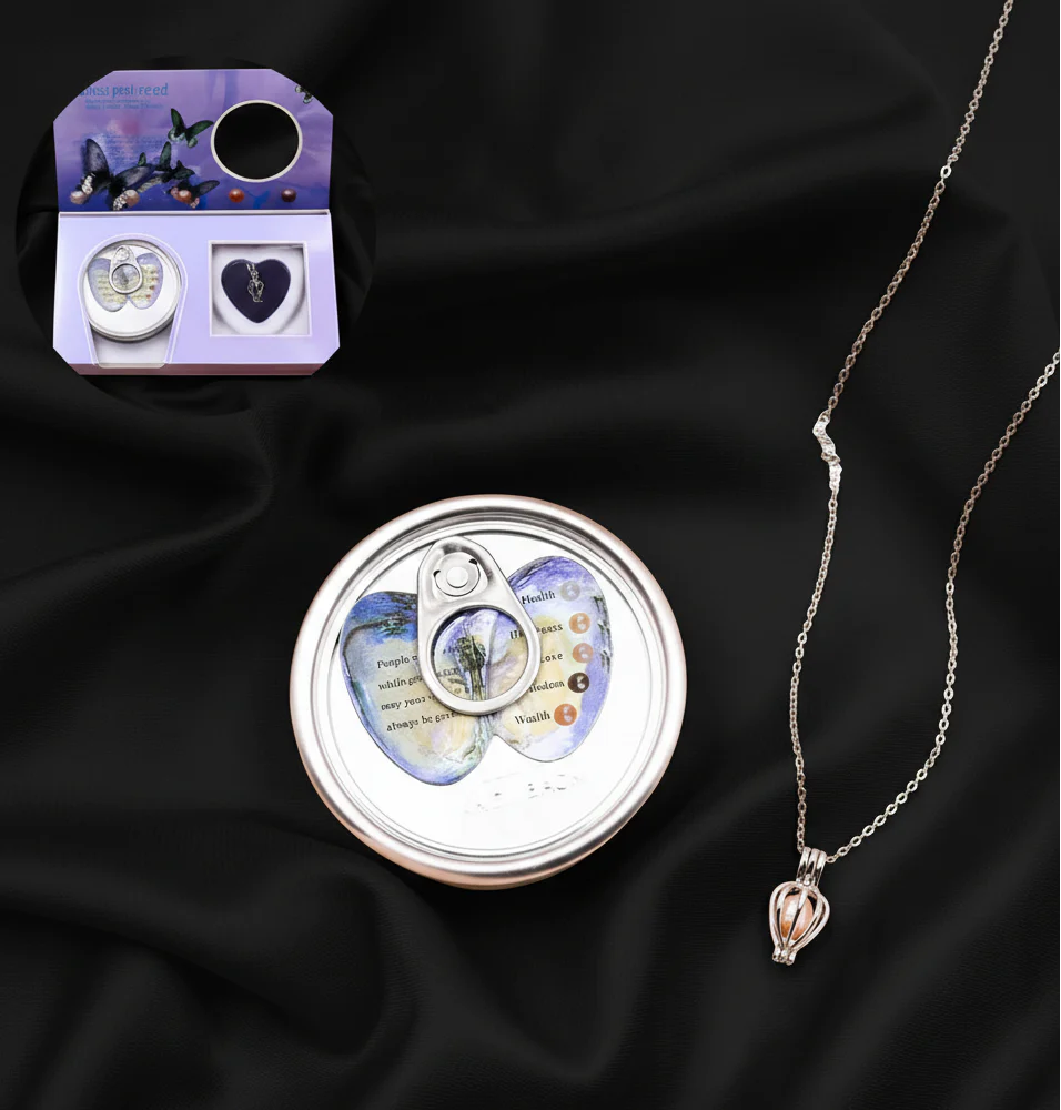 Jormaria™ Canlı İstiridye İnci Kafesli Kolye