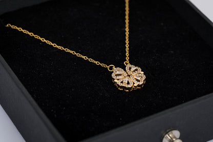 Jormaria™ 14 Ayar Altın Kaplama Açılabilir Yonca Kolye