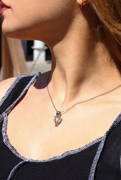 Jormaria™ Canlı İstiridye İnci Kafesli Kolye